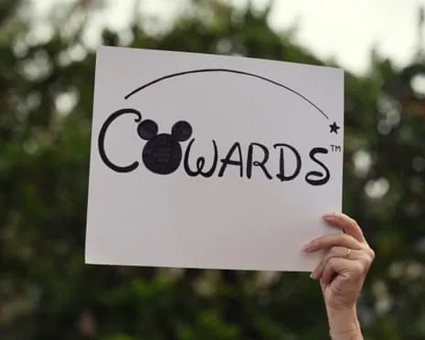 Scores Rally Outside Mickey Mouse Company Corporate Offices Concerning ‘Anti-Free Speech’ Kimmel Show Removal
